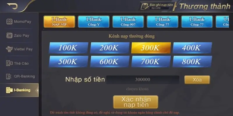 CF68 Hệ thống nạp rút tiền siêu nhanh lại an toàn tuyệt đối